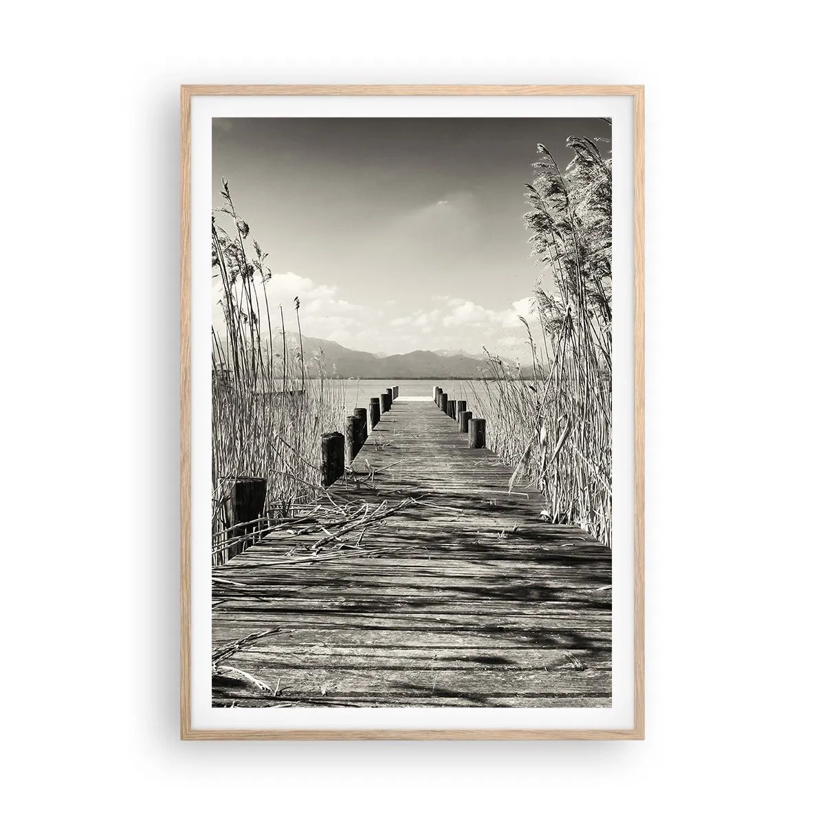 Poster în ramă de stejar deschis - În intimitatea ierburilor - 70x100 cm