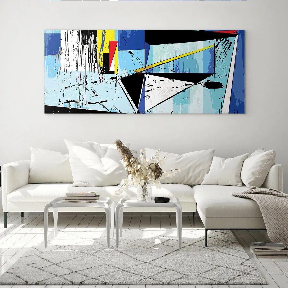 Tablou pe sticlă - Privind lumea dintr-un unghi... - 120x50 cm