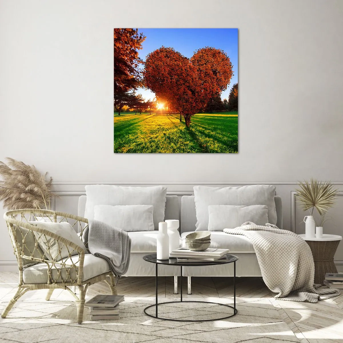 Tablou pe sticlă - Și cum să nu iubești toamna? - 50x50 cm