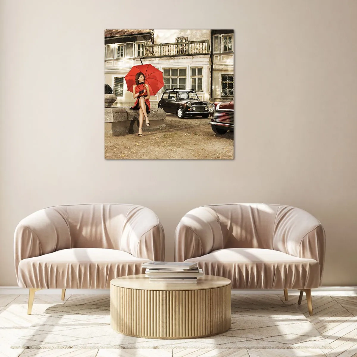 Tablou pe sticlă - O mini-călătorie sentimentală - 60x60 cm