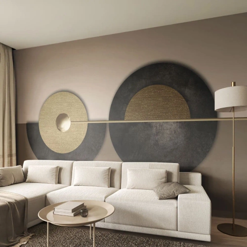 Tapet Standard Eco - Variații în jurul unui cerc - Rotile, Abstracția, Art Deco - 350x256 cm