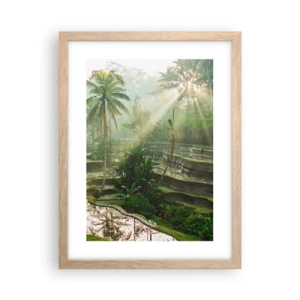 Poster în ramă de stejar deschis - Crescând la soare - 30x40 cm