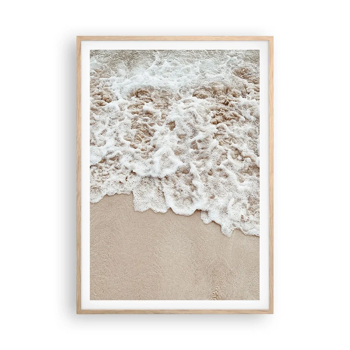 Poster în ramă de stejar deschis - Mă întorc imediat - 70x100 cm