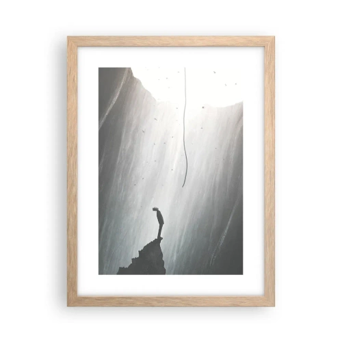 Poster în ramă de stejar deschis - Există întotdeauna o cale de ieșire - 30x40 cm