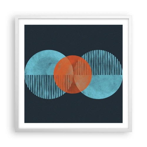 Poster în ramă albă - Compoziție simetrică - 60x60 cm