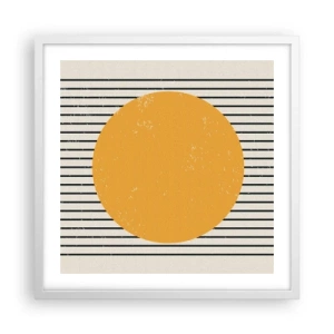 Poster în ramă albă - Puterea simplității - 50x50 cm
