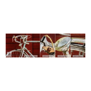 Mostră tapet Premium Canvas - Creat pentru victorie - Bicicleta, Retro, Ciclism - 100x30 cm