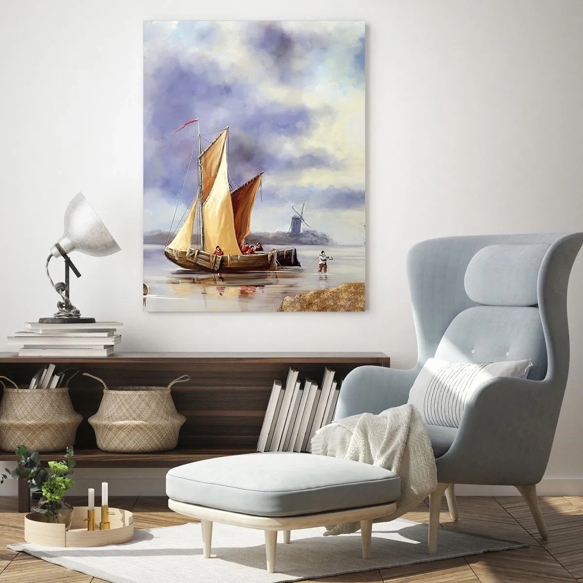 Tablou pe sticlă - Întoarcerea marinarilor - 50x70 cm