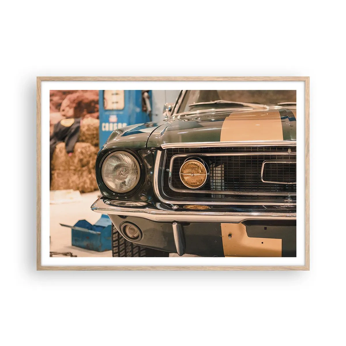 Poster în ramă de stejar deschis - Întâlnire cu o legendă - 100x70 cm