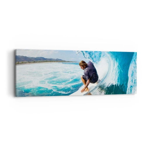 Tablou pe pânză - Dansând cu valurile - 90x30 cm