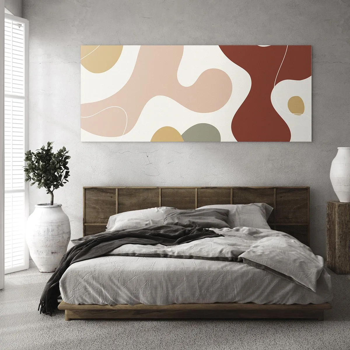 Tablou pe sticlă - Pete colorate? - 100x40 cm