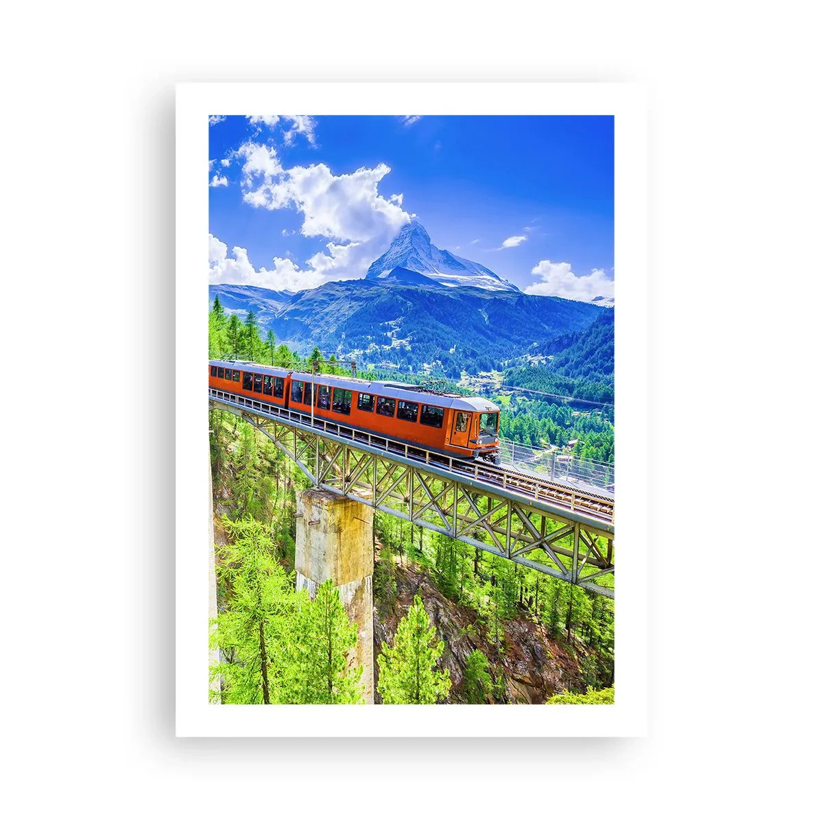 Poster - Calea ferată din Alpi - 50x70 cm