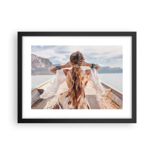 Poster în ramă neagră - Pe drumul spre fericire - 40x30 cm