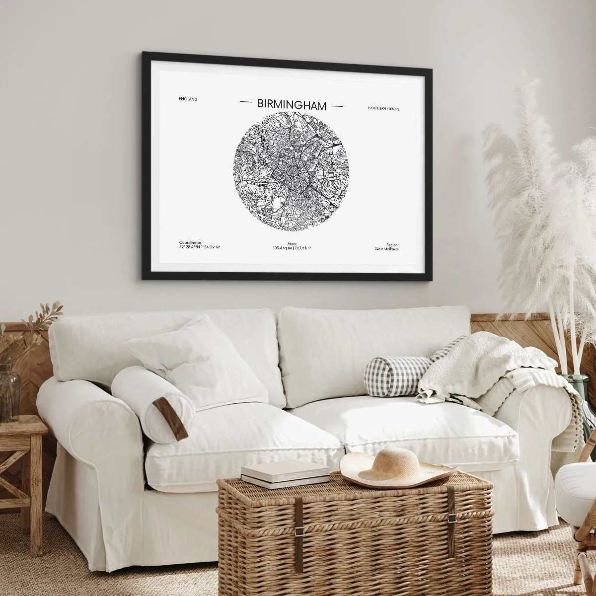 Poster în ramă neagră - Anatomia Birmingham - 100x70 cm