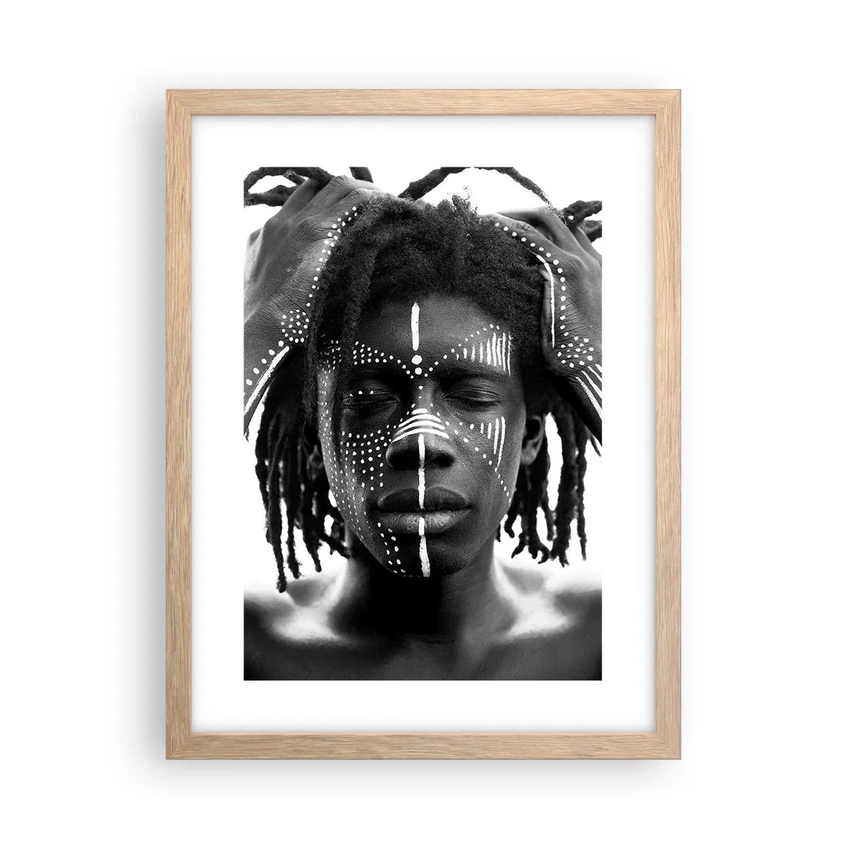 Poster în ramă de stejar deschis - Unde ești? - 30x40 cm