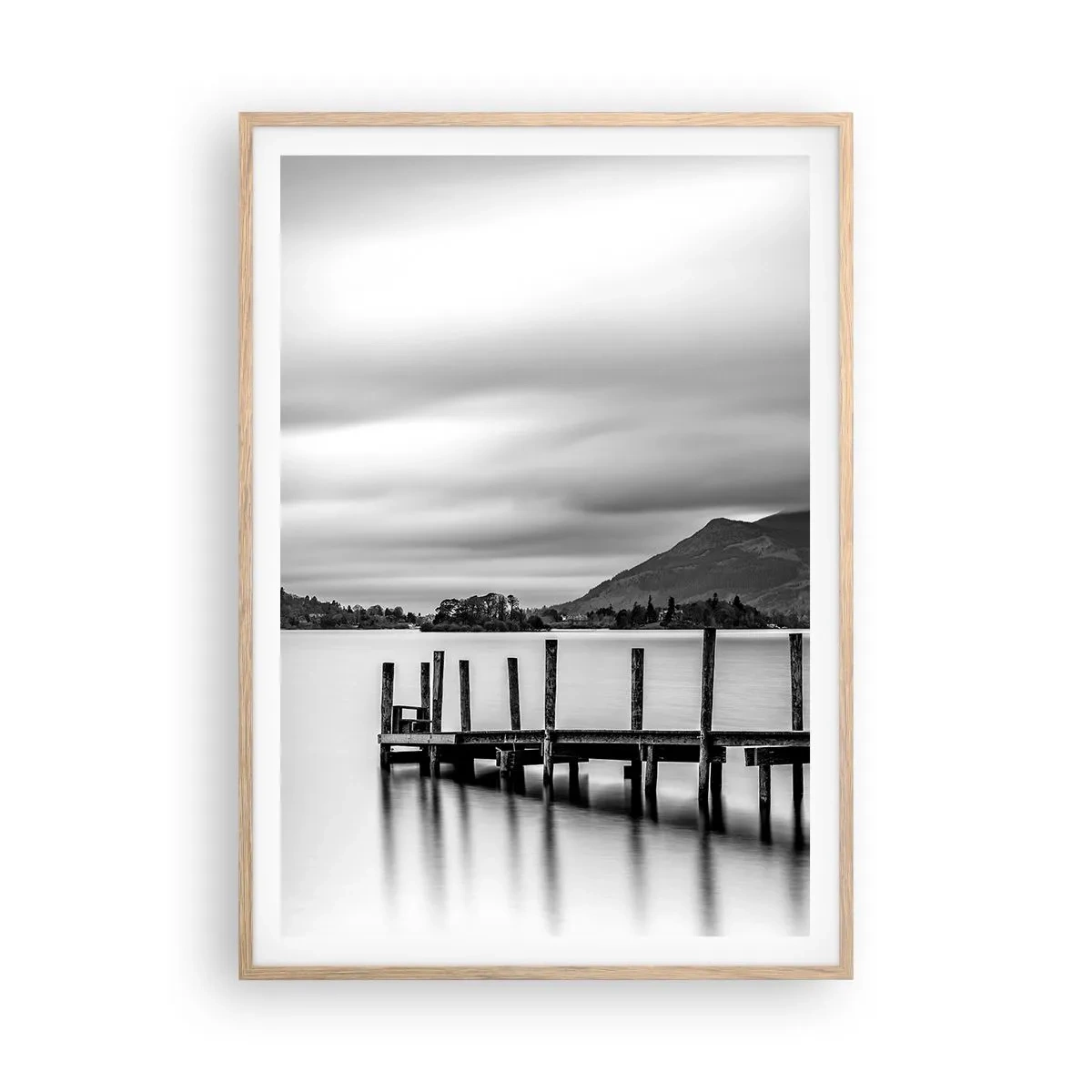 Poster în ramă de stejar deschis - Blândețe și putere - 70x100 cm