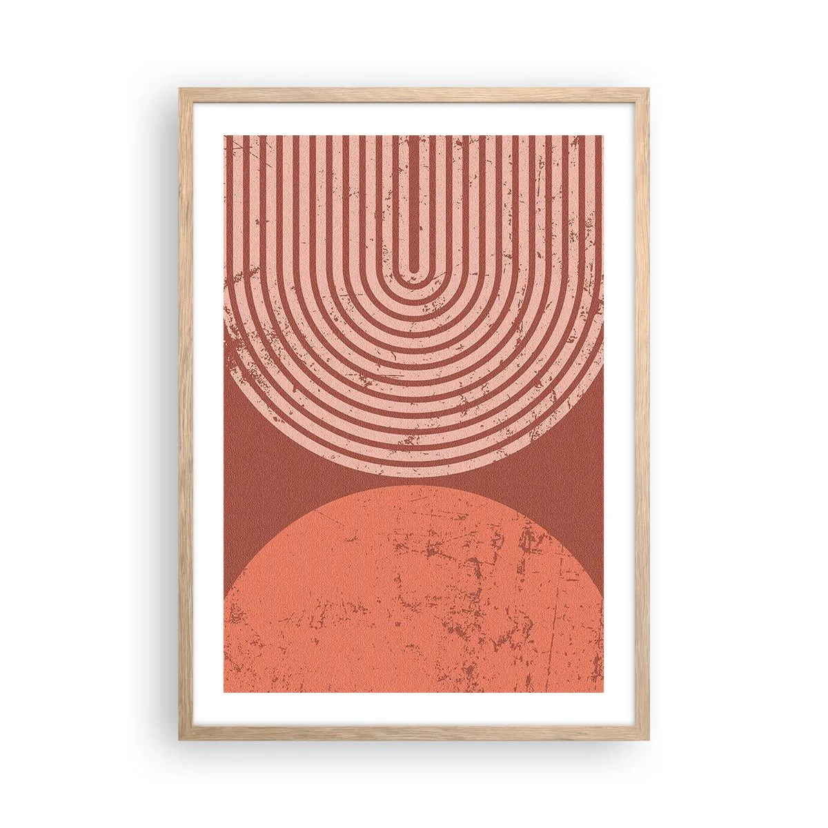 Poster în ramă de stejar deschis - Relație strânsă - 50x70 cm
