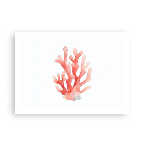 Poster - Culoare de coral - 70x50 cm