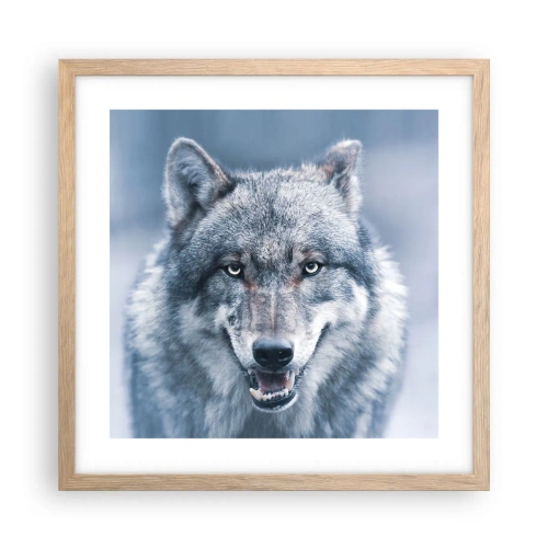 Poster în ramă de stejar deschis - Accepți provocarea? - 40x40 cm