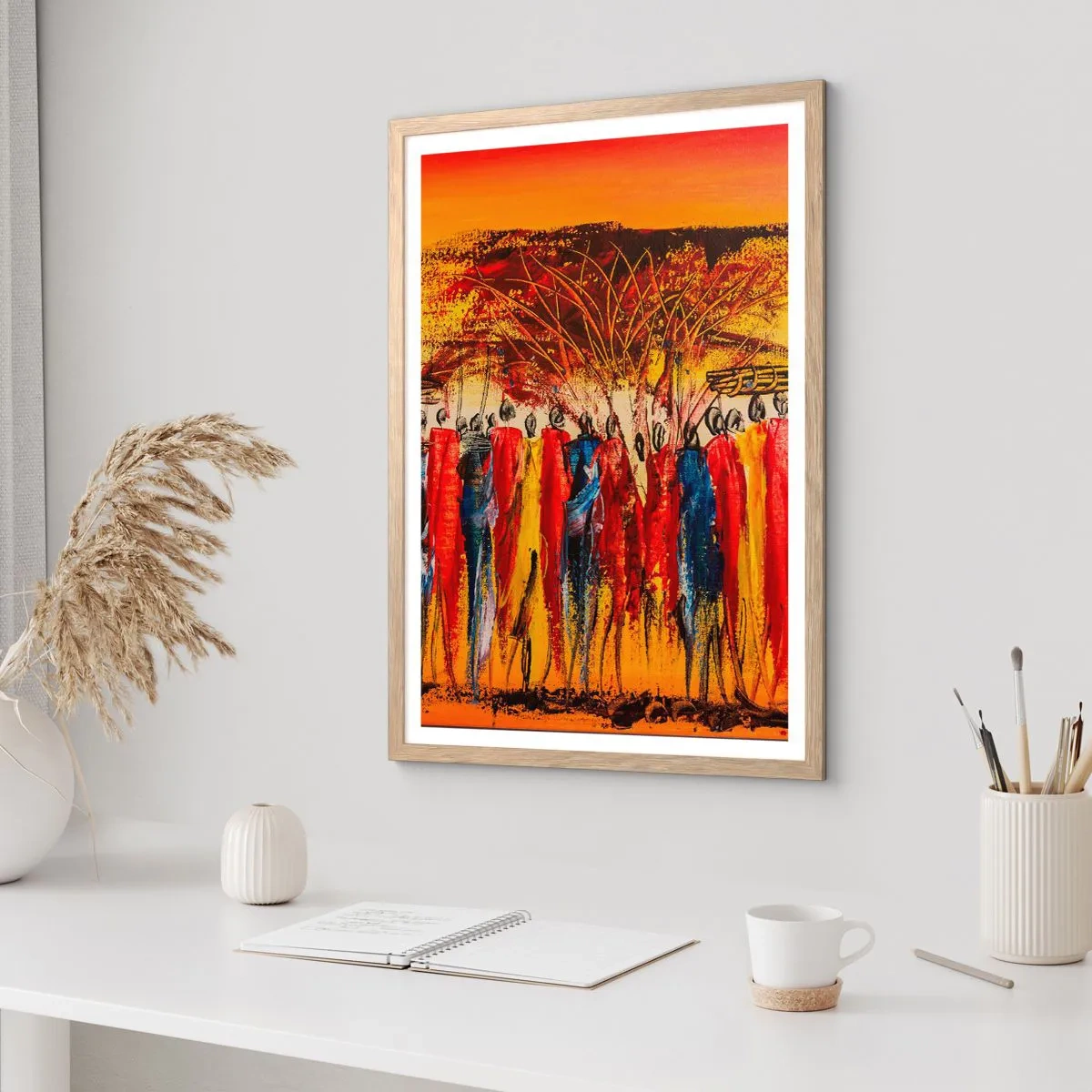 Poster în ramă de stejar deschis - Acolo, acolo, acolo, acolo se duc - 40x50 cm