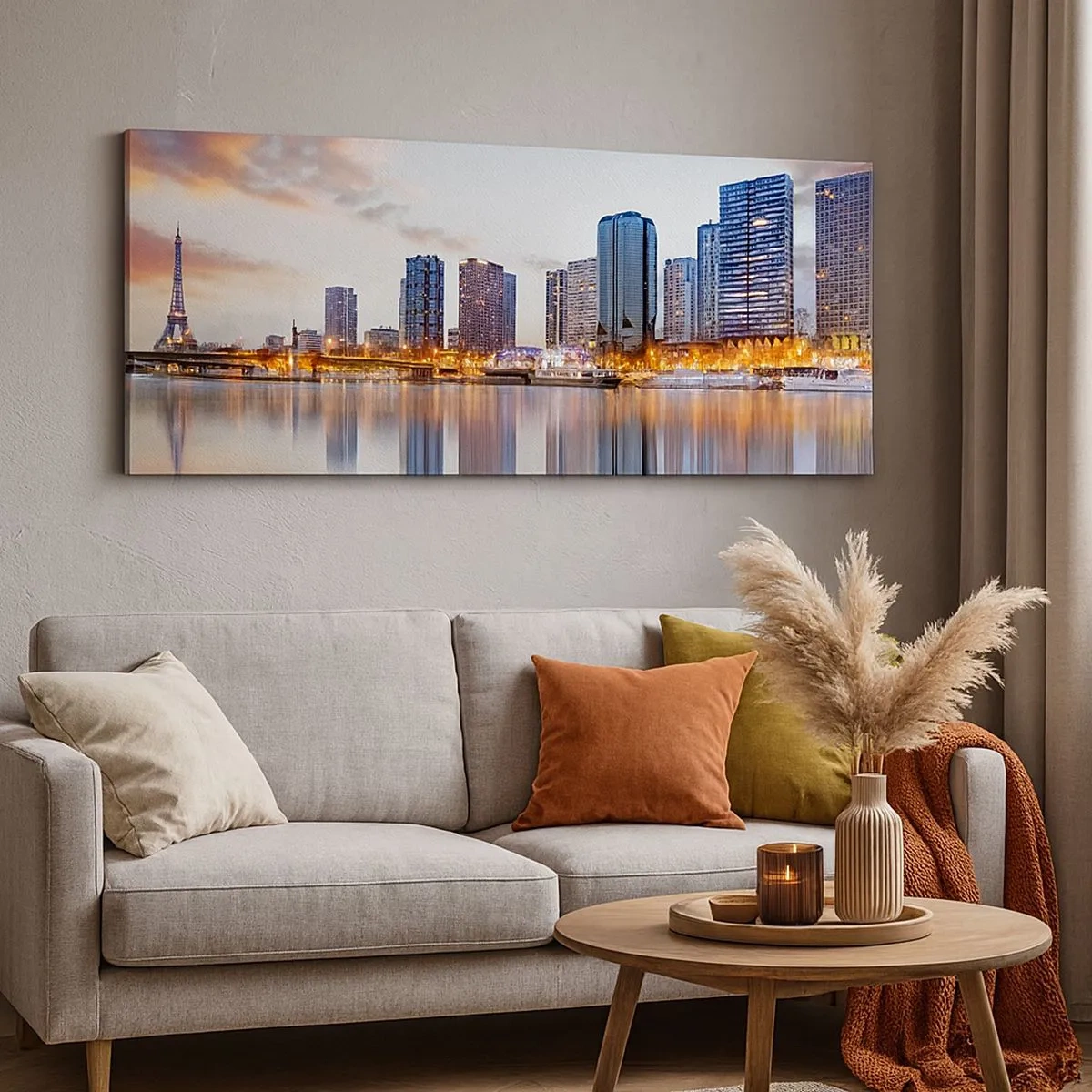 Tablou pe pânză - Calmul monumental al Parisului - 100x40 cm