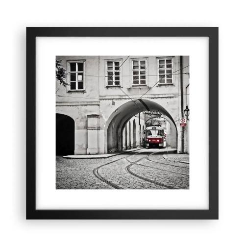 Poster în ramă neagră - Printr-un labirint urban - 30x30 cm