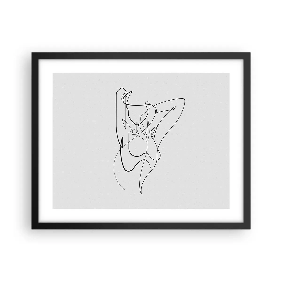 Poster în ramă neagră - Cine ești tu? - 50x40 cm