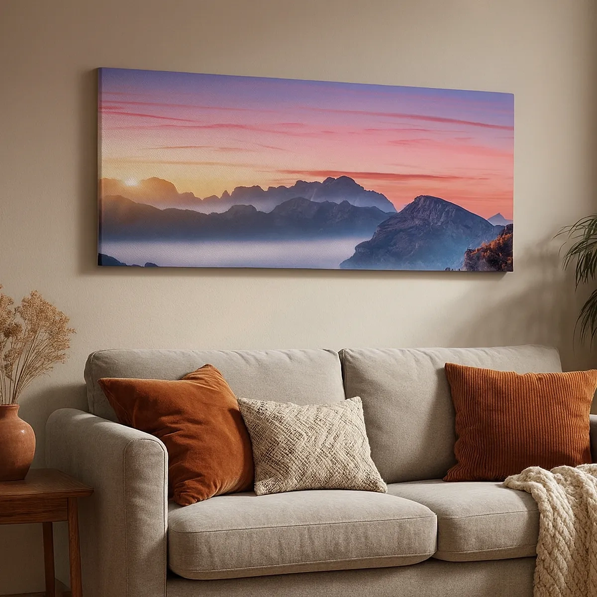 Tablou pe pânză - Peste văi - 30x30 cm