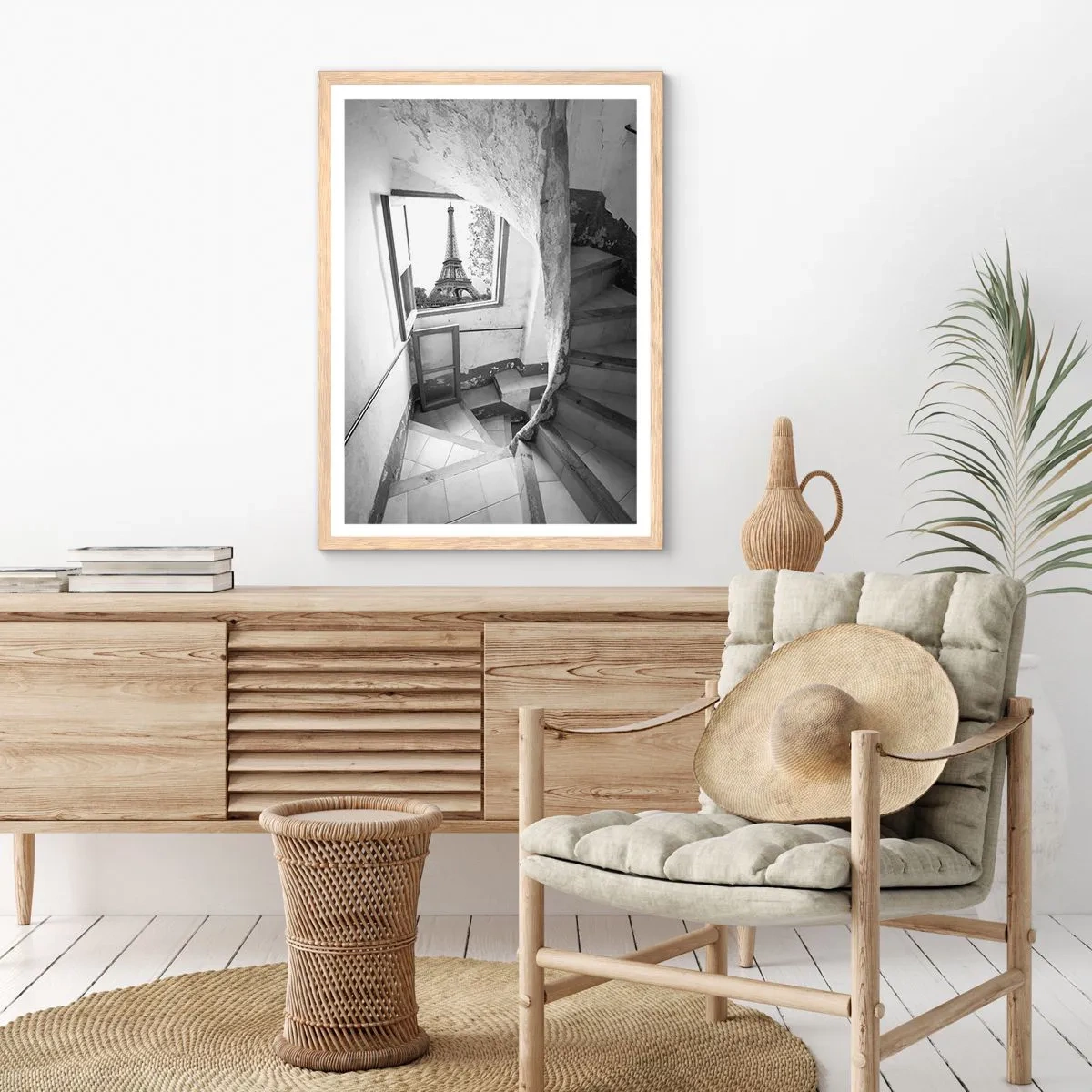 Poster în ramă de stejar deschis - Ce priveliște! - 70x100 cm