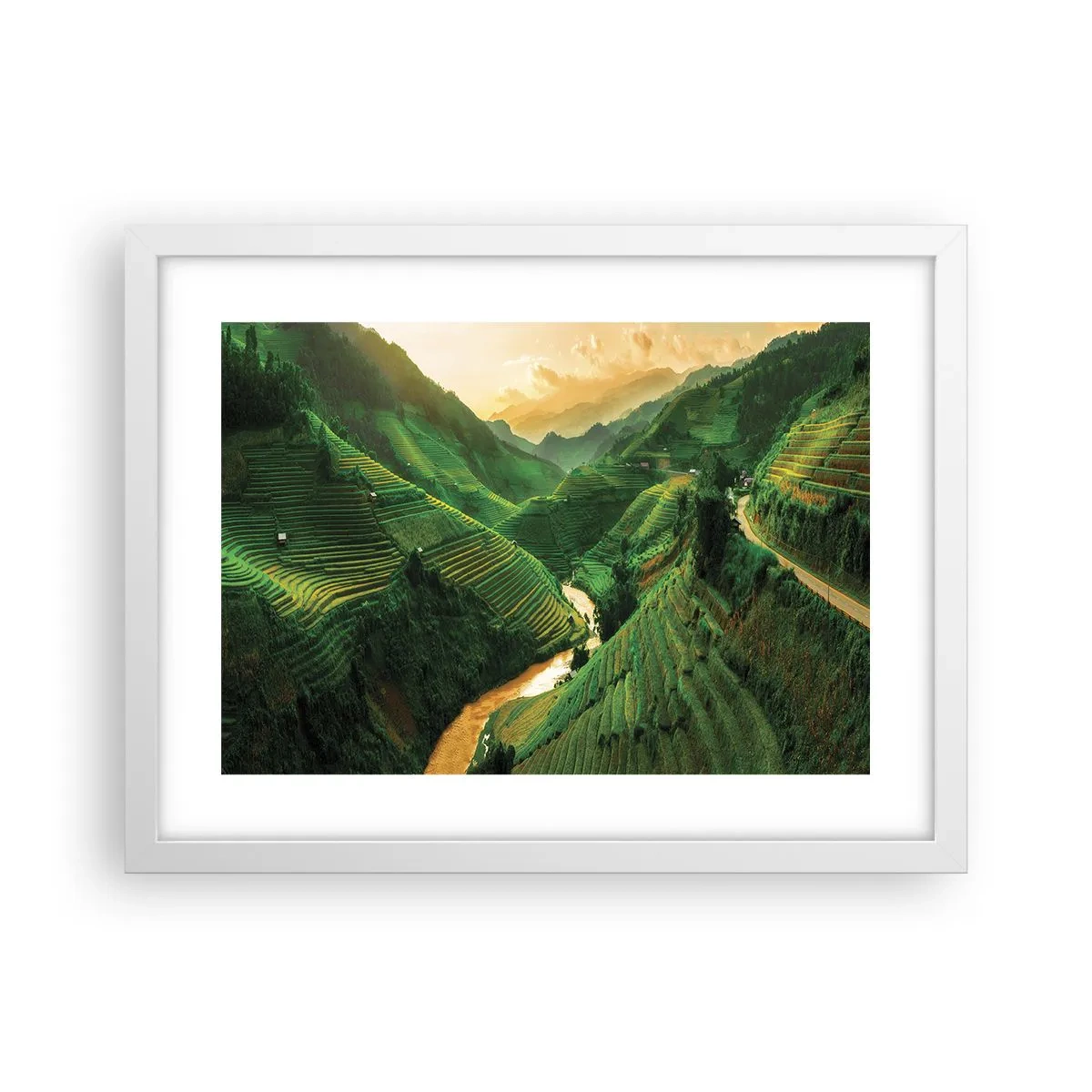 Poster în ramă albă - Valea vietnameză - 40x30 cm