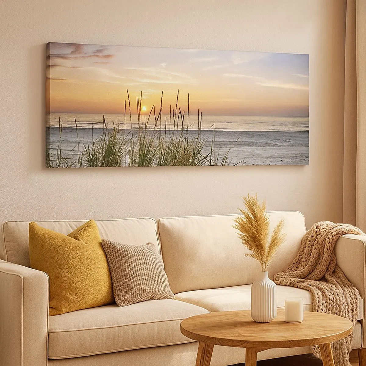 Tablou pe pânză - Privește, gândește, simte - 100x40 cm