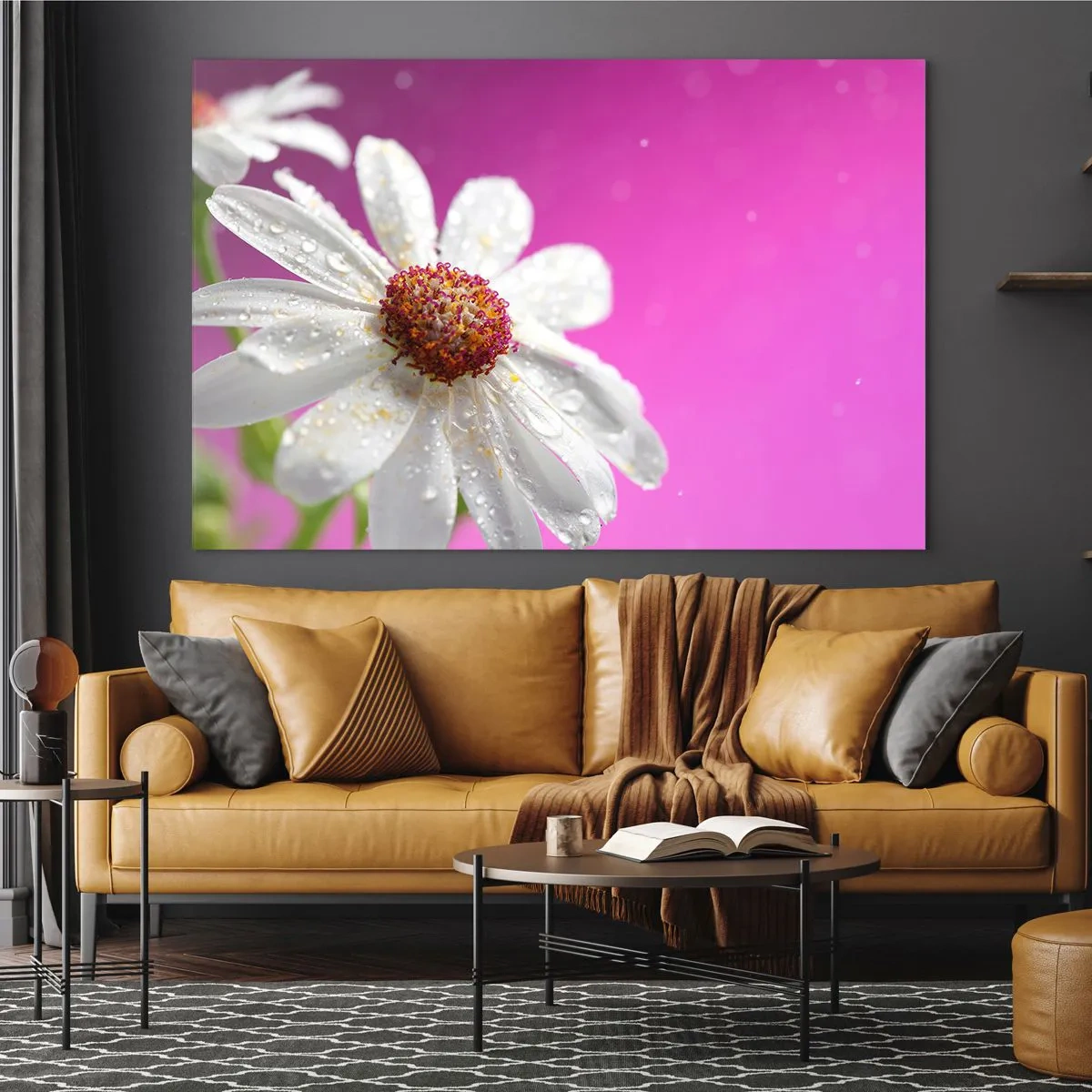 Tablou pe sticlă - Modestă în frumusețea ei - 100x70 cm