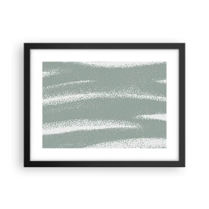 Poster în ramă neagră - Abstracție în stil de iarnă - 40x30 cm
