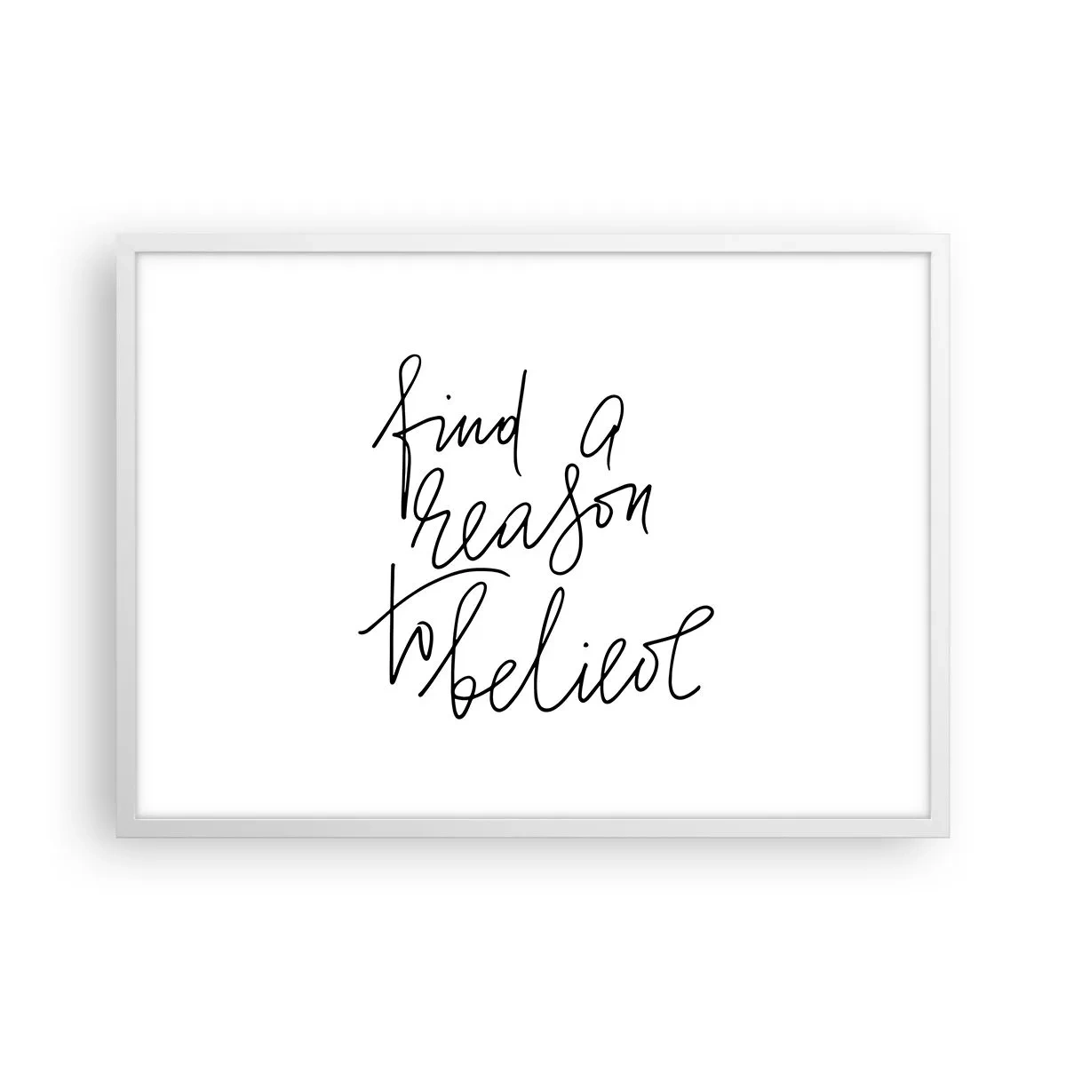 Poster în ramă albă - Este posibil - 70x50 cm