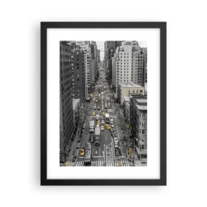Poster în ramă neagră - Viața în New York - 30x40 cm