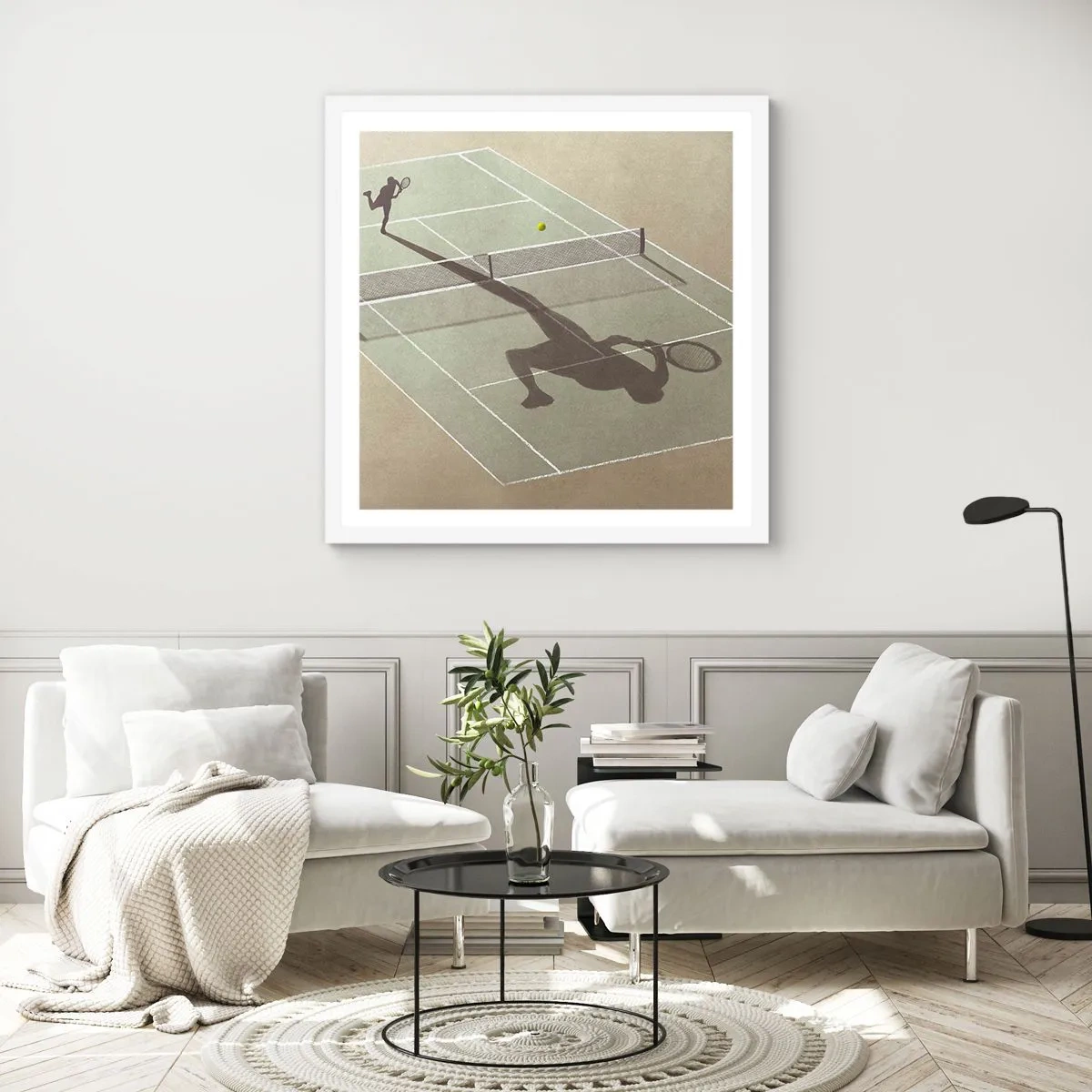 Poster în ramă albă - Învinge-te pe tine însuți - 40x40 cm