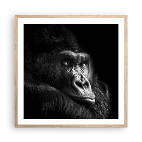 Poster în ramă de stejar deschis - Și la ce te uiți? - 60x60 cm