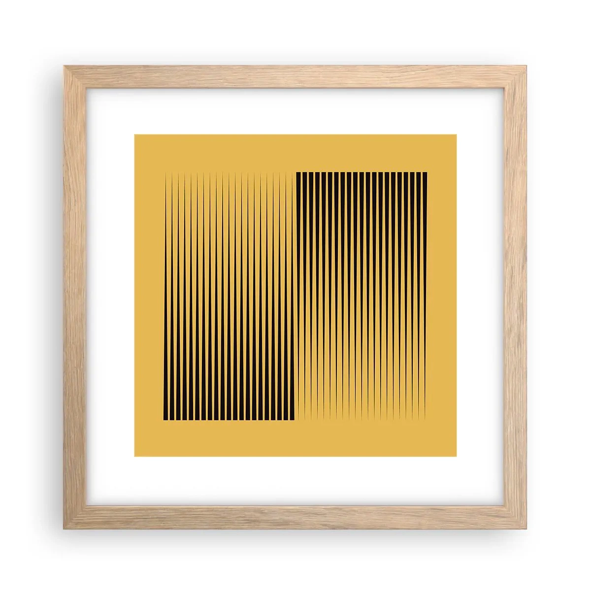 Poster în ramă de stejar deschis - Pătratul contrariilor - 30x30 cm