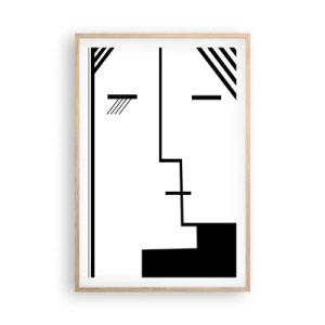 Poster în ramă de stejar deschis - Doar un sărut - 61x91 cm
