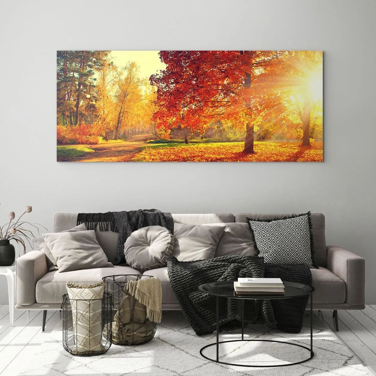 Tablou pe sticlă - Roșcatul este frumos - 100x40 cm