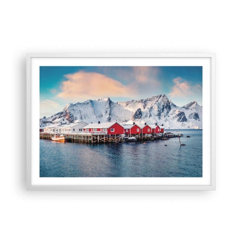 Poster în ramă albă - Retragerea nordică - 70x50 cm