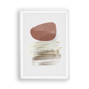 Poster în ramă albă - Colonadă abstractă - 70x100 cm