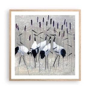 Poster în ramă de stejar deschis - Printre ai tăi - 60x60 cm