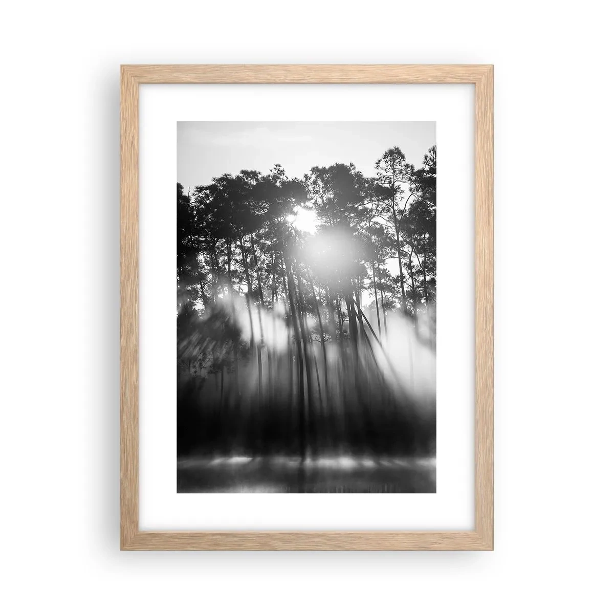 Poster în ramă de stejar deschis - Soare de neoprit - 30x40 cm