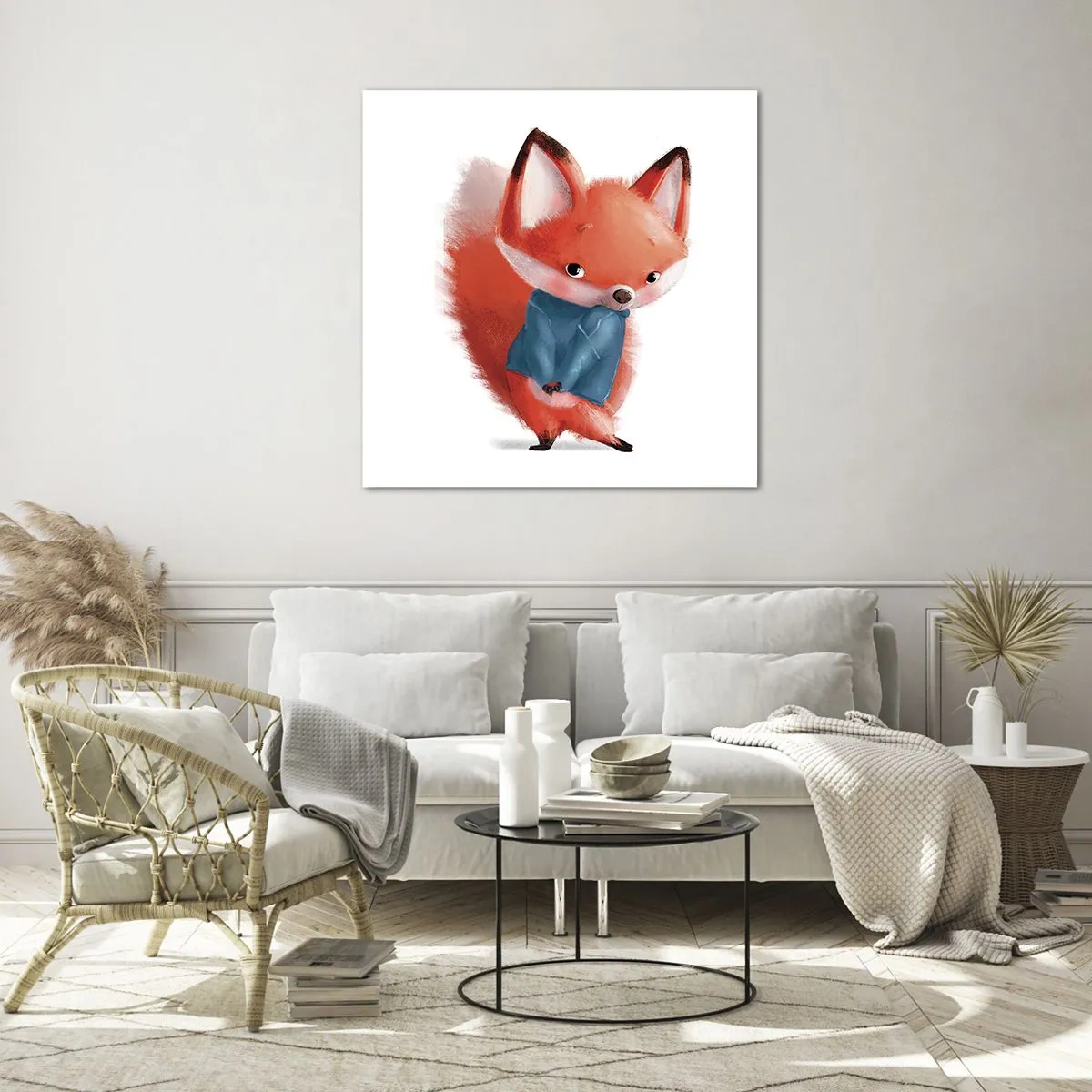 Tablou pe sticlă - Îmi vine bine? - 30x30 cm