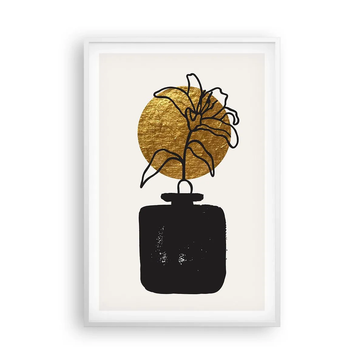 Poster în ramă albă - Cât cântărește aurul? - 61x91 cm