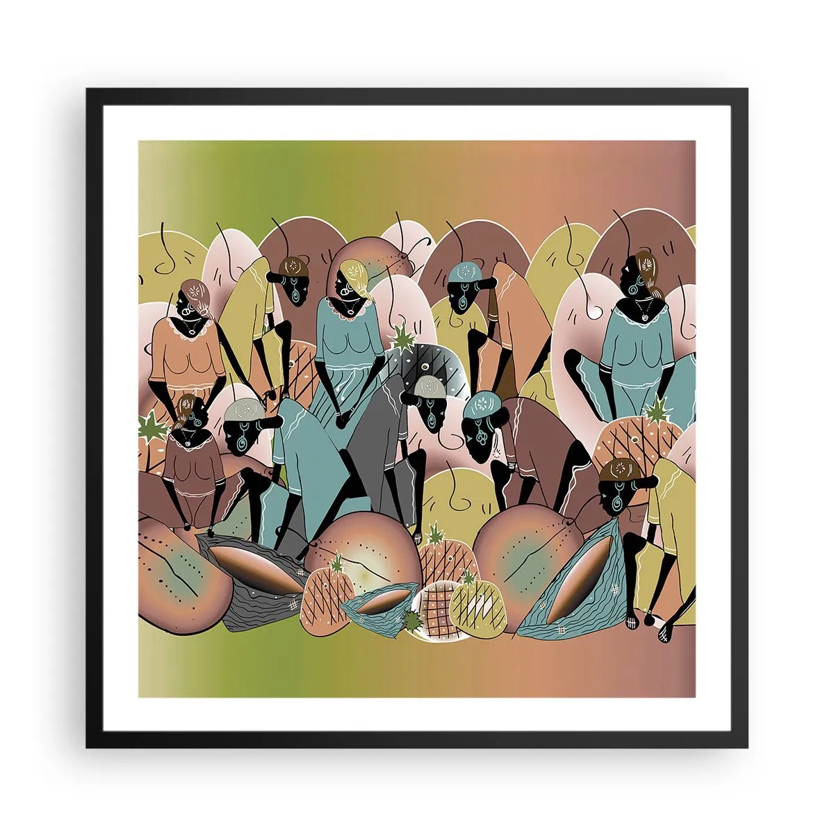 Poster în ramă neagră - Sărbătoarea cea mare se apropie - 60x60 cm