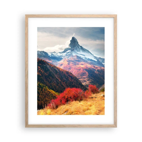 Poster în ramă de stejar deschis - Toamnă alpină - 40x50 cm