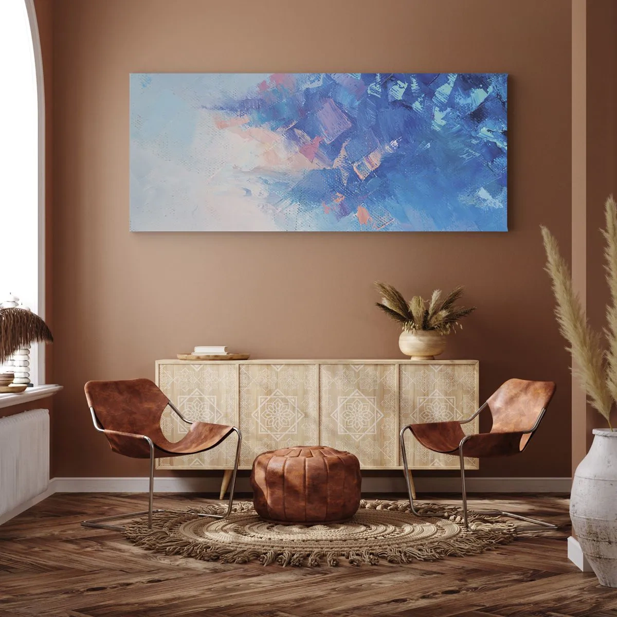Tablou pe pânză - Abstracție de iarnă - 100x40 cm