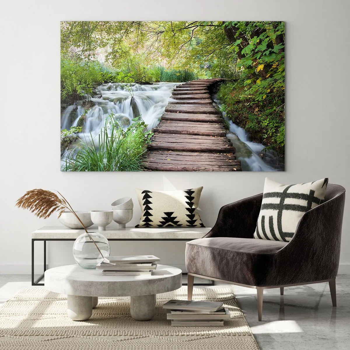 Tablou pe sticlă - Nu este deloc o apă liniștită - 120x80 cm